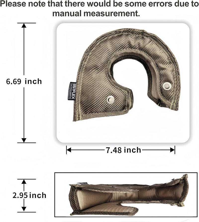 BSTFLEX Titanium Turbo Blanket T3 Cover for Turbocharger Heat Shield Cover with Fastener Springs For T3 GT30 GT32 GT35 CT26 Turbine - Image 2